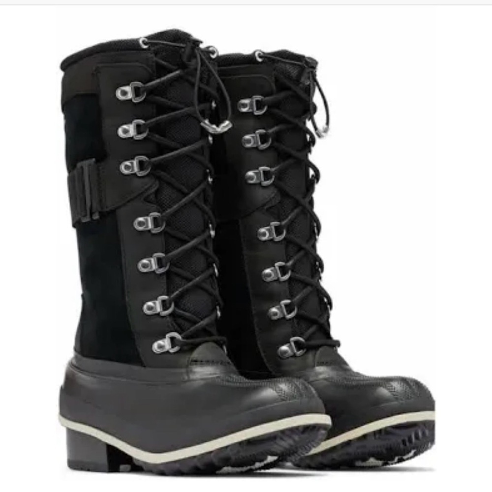 Sorel Slimpack lll Waterproof Black Tall Lace-Up Winter Boots